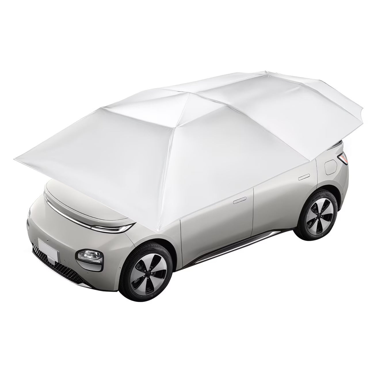 Sombrilla desmontable semiautomática para coche con sistema hidráulico