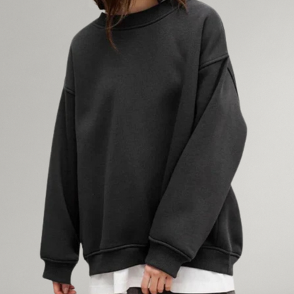 Sudadera Oversize de Mujer - Cuello Redondo y Manga Larga