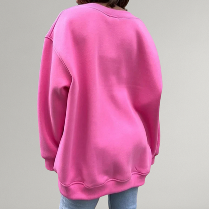 Sudadera Oversize de Mujer - Cuello Redondo y Manga Larga