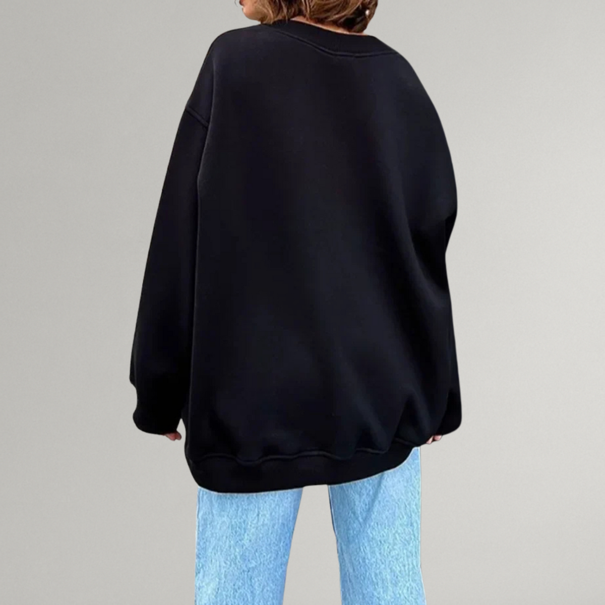 Sudadera Oversize de Mujer - Cuello Redondo y Manga Larga