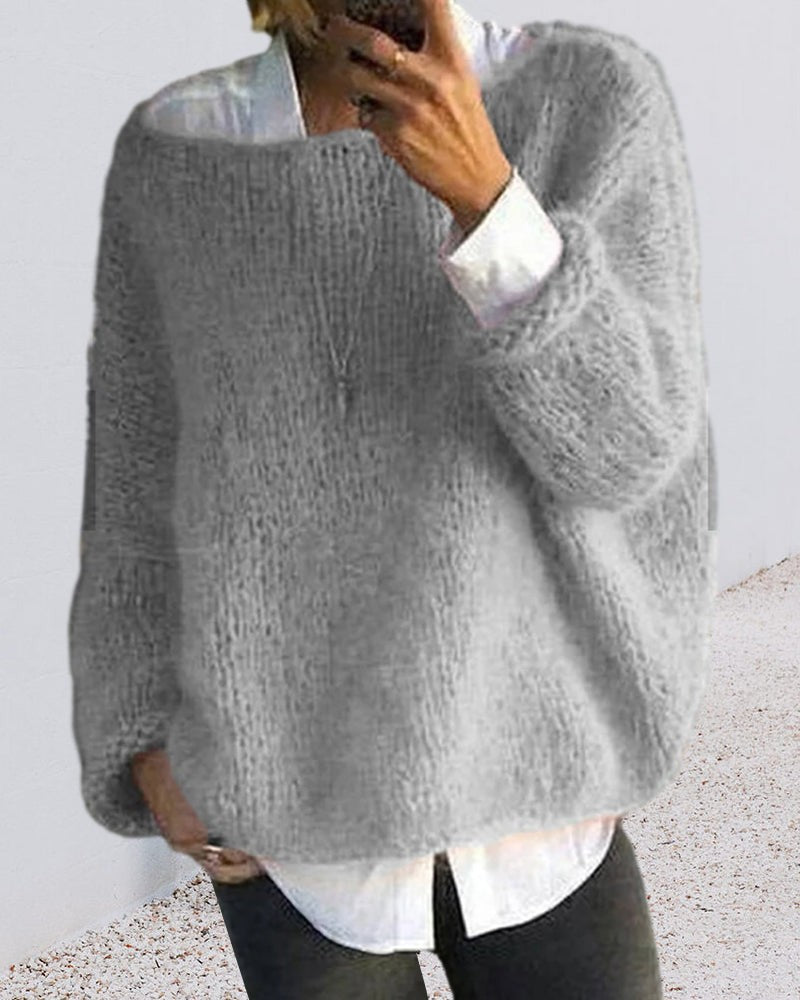 Jersey de Mujer - Cuello Barco y Corte Holgado
