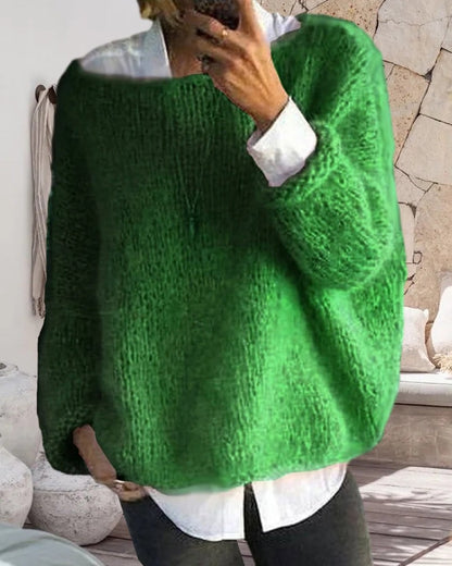Jersey de Mujer - Cuello Barco y Corte Holgado