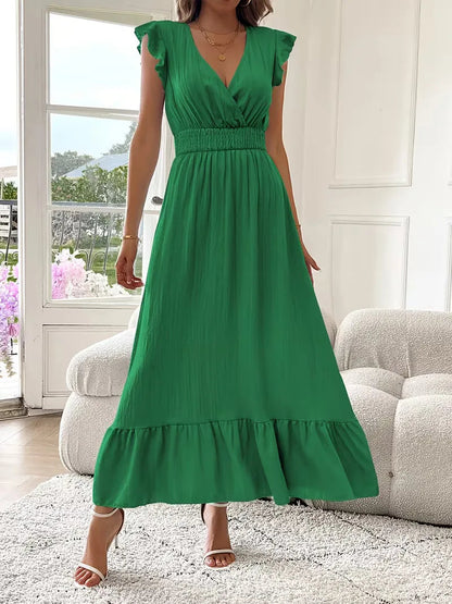 Vestido de Mujer Invitada de Boda con Escote Cruzado - Maxi