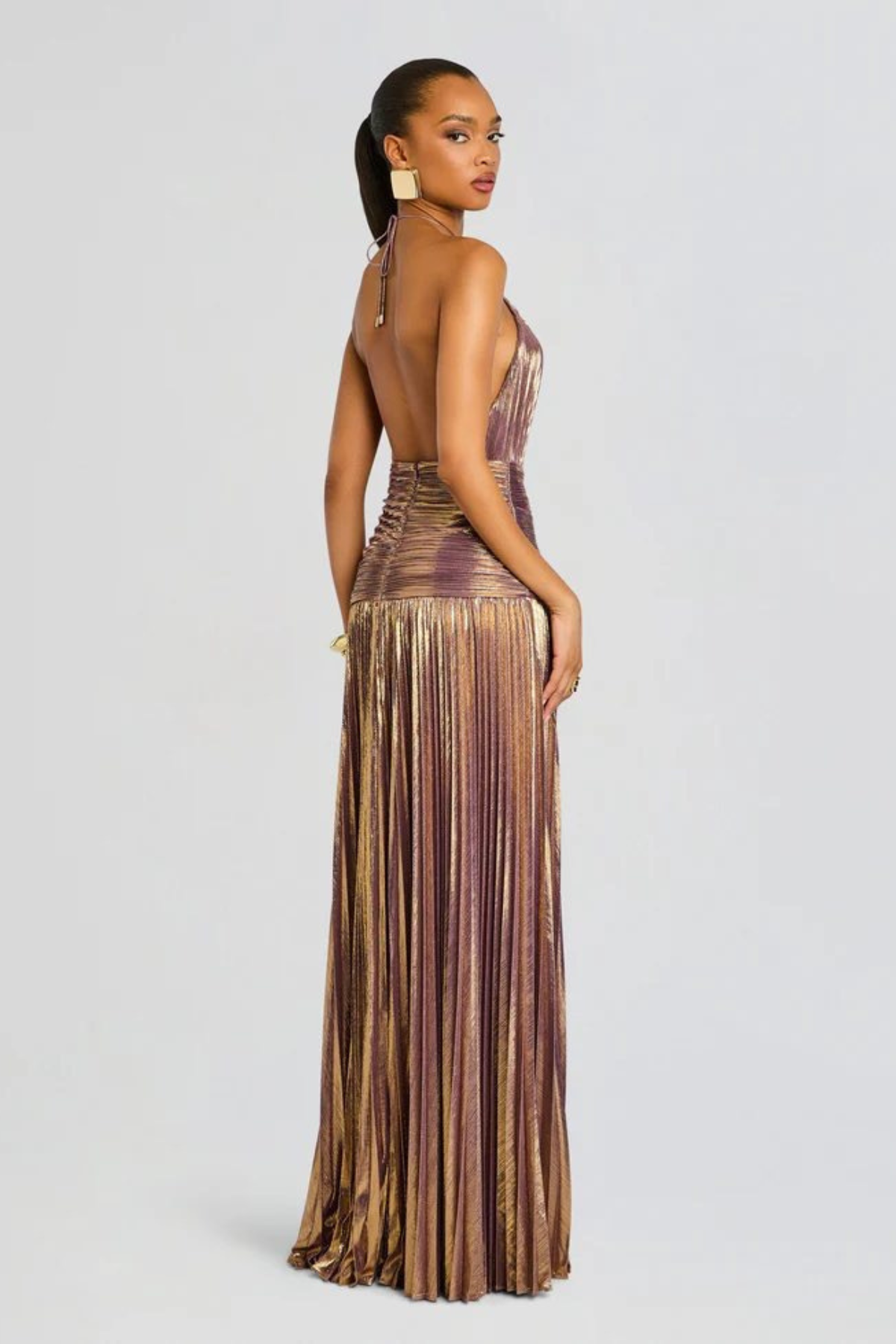 Vestido Largo de Mujer para Invitada de Boda con Cuello Halter | Maxi
