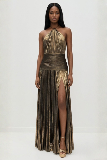 Vestido Largo de Mujer para Invitada de Boda con Cuello Halter | Maxi