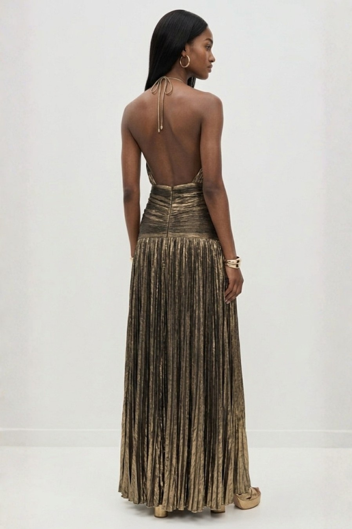 Vestido Largo de Mujer para Invitada de Boda con Cuello Halter | Maxi