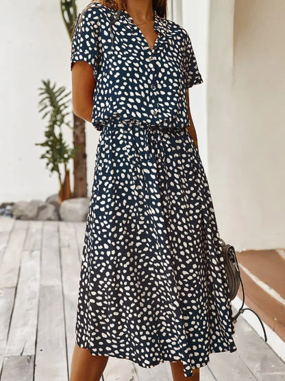Vestido midi para mujer con estampado moteado