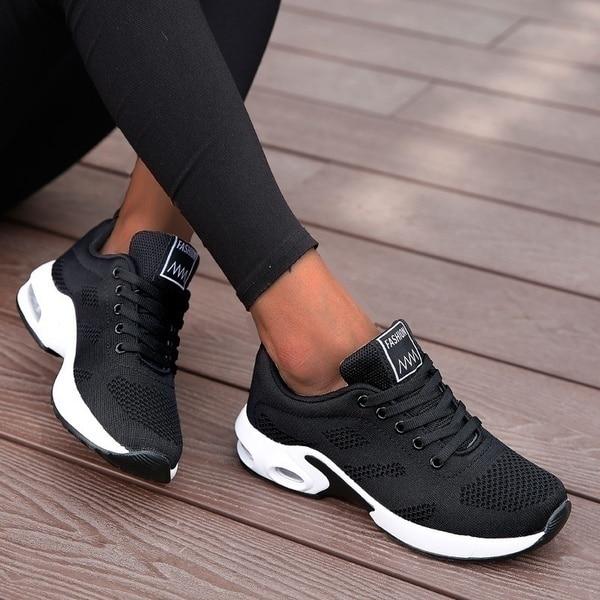 Zapatillas bajas para mujer con parte superior de malla