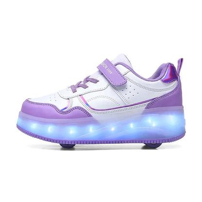 Zapatillas con ruedas para niña con mediasuela LED