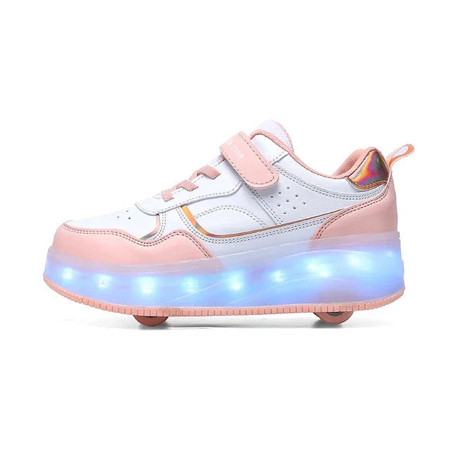 Zapatillas con ruedas para niña con mediasuela LED