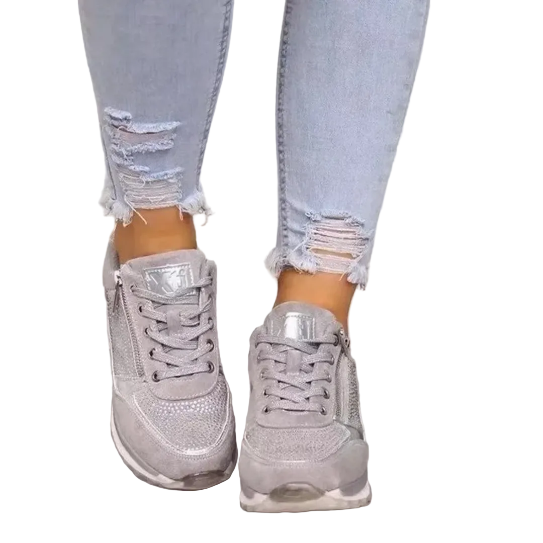 Zapatillas de mujer de corte bajo con sistema de doble cierre