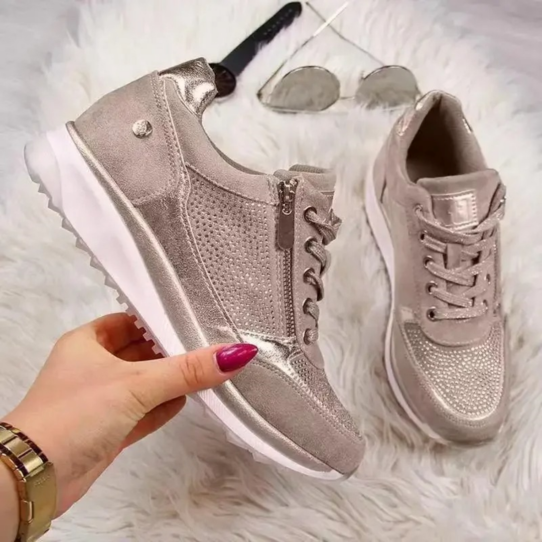 Zapatillas de mujer de corte bajo con sistema de doble cierre