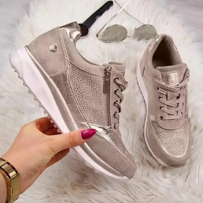 Zapatillas de mujer de corte bajo con sistema de doble cierre