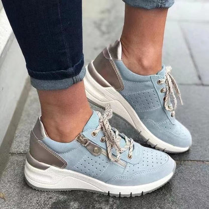 Zapatillas de plataforma para mujer con sistema de doble cierre