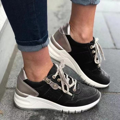 Zapatillas de plataforma para mujer con sistema de doble cierre