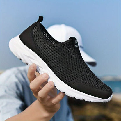 Zapatillas sin cordones de malla para hombre