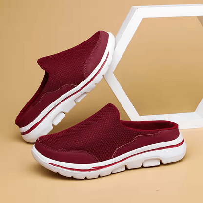 Zapatillas sin talón para hombre con parte superior de malla