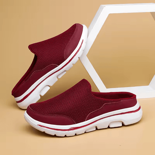Zapatillas sin talón para hombre con parte superior de malla