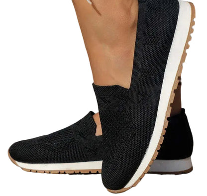 Zapatillas slip-on para mujer con parte superior de malla texturizada