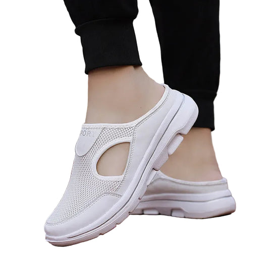 Zapatillas tipo pantufla unisex sin cordones con punta cerrada