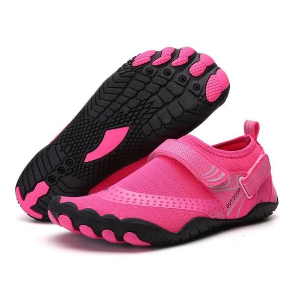 Zapatos acuáticos descalzos unisex con parte superior de malla