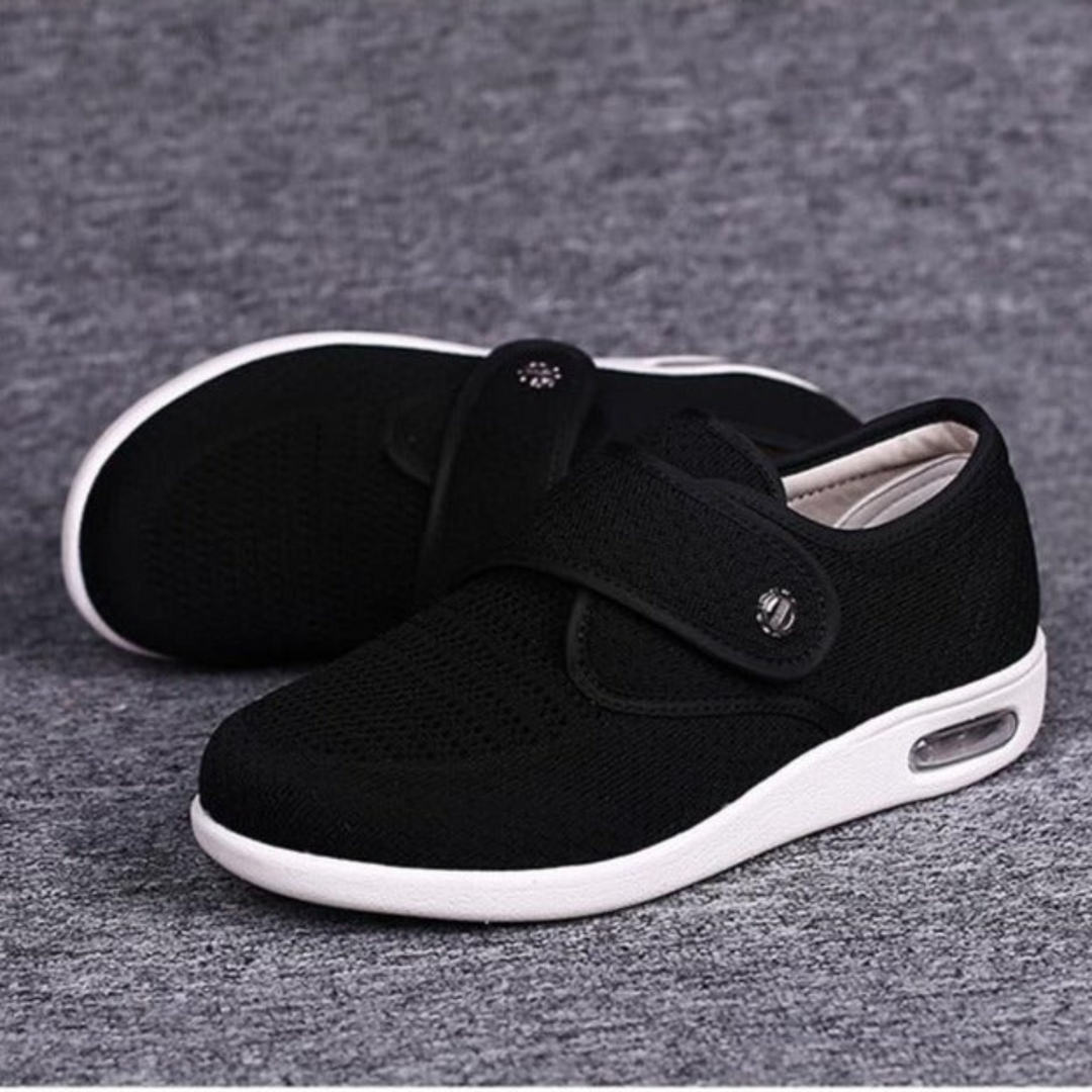 Zapatos de malla para mujer con tira de cierre autoadherente