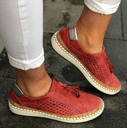 Zapatos sin cordones para mujer con borla