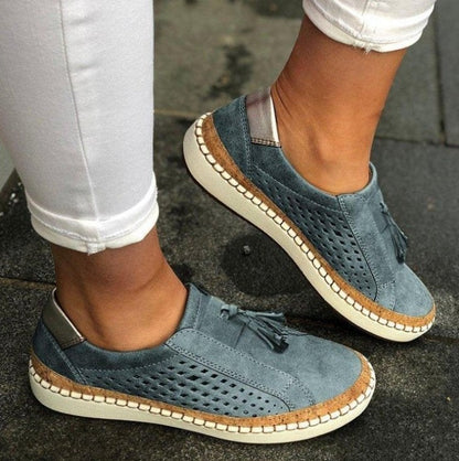 Zapatos sin cordones para mujer con borla