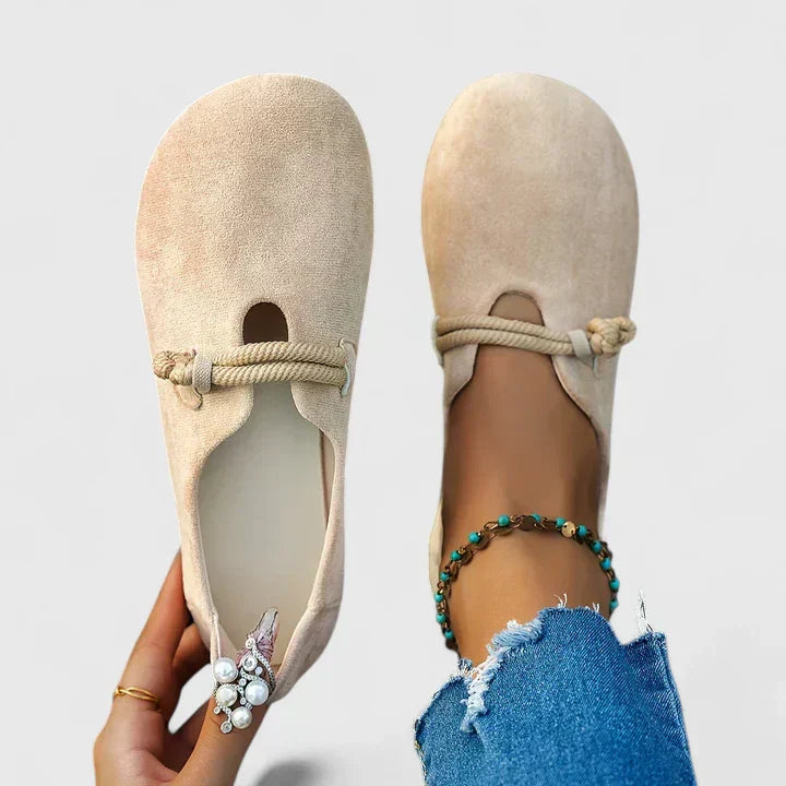 Zapatos sin cordones para mujer con cuerda retorcida