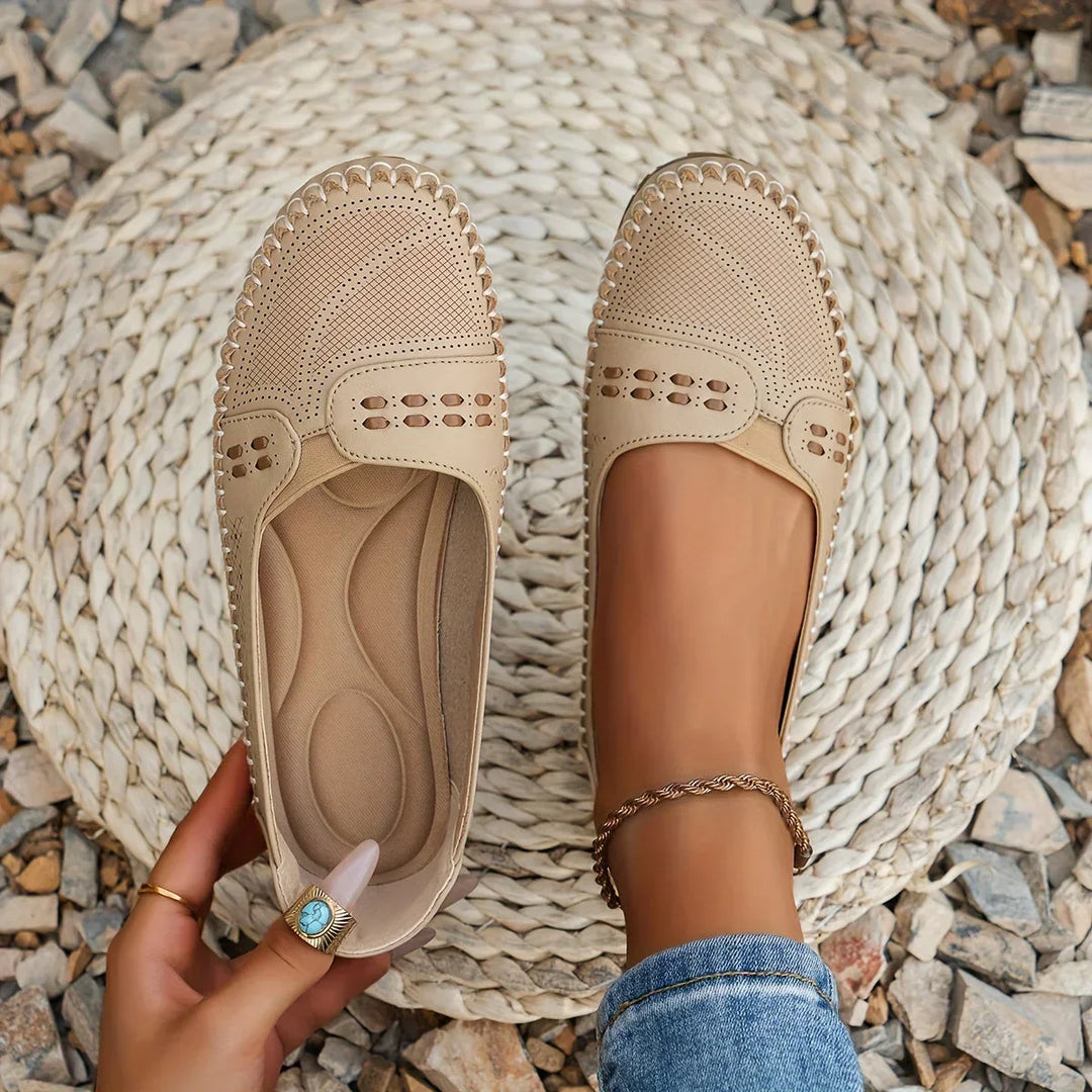 Zapatos sin cordones para mujer con parte superior texturizada