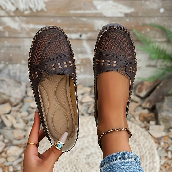 Zapatos sin cordones para mujer con parte superior texturizada