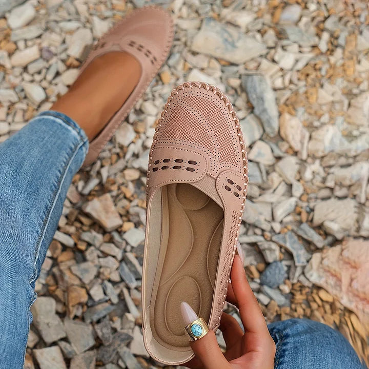 Zapatos sin cordones para mujer con parte superior texturizada