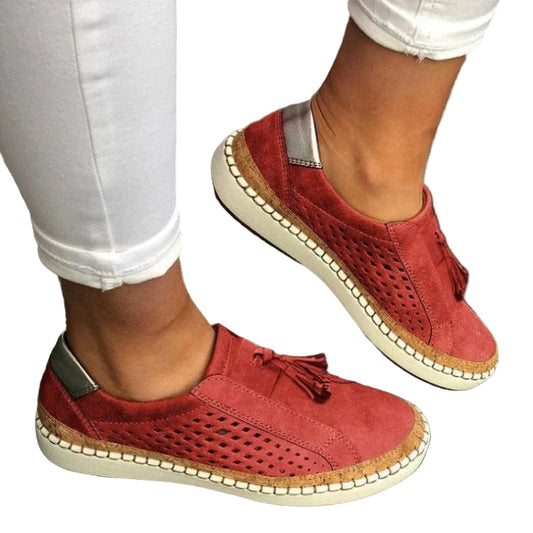 Zapatos slip-on para mujer con borla