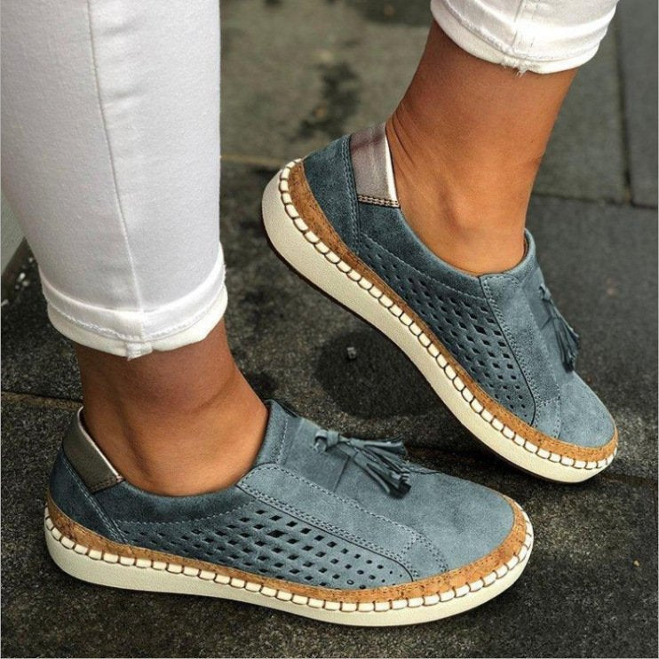 Zapatos slip-on para mujer con borla