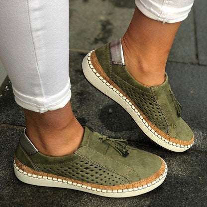Zapatos slip-on para mujer con borla
