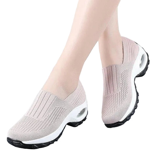 Zapatos tipo slip-on de malla para mujer