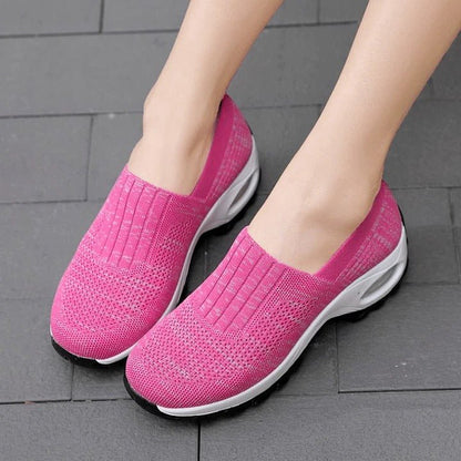 Zapatos tipo slip-on de malla para mujer
