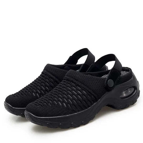 Zuecos de plataforma sin cordones para mujer
