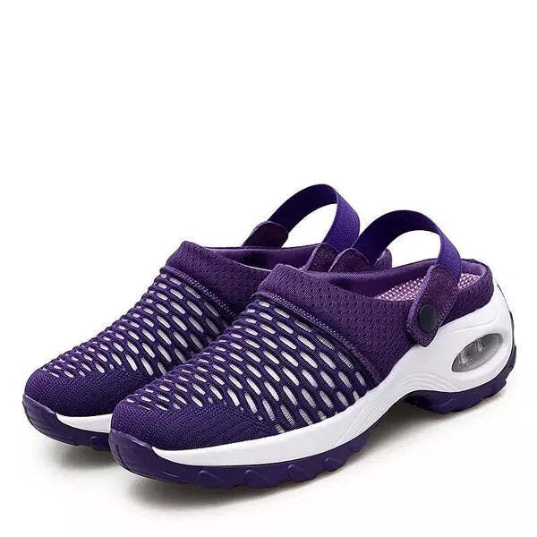 Zuecos de plataforma sin cordones para mujer